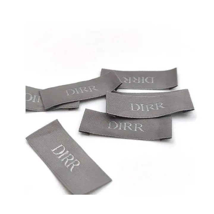 Machine woven clothing labels Fashion woven clothing satin labels Fabric logo can be used as a clothing tag