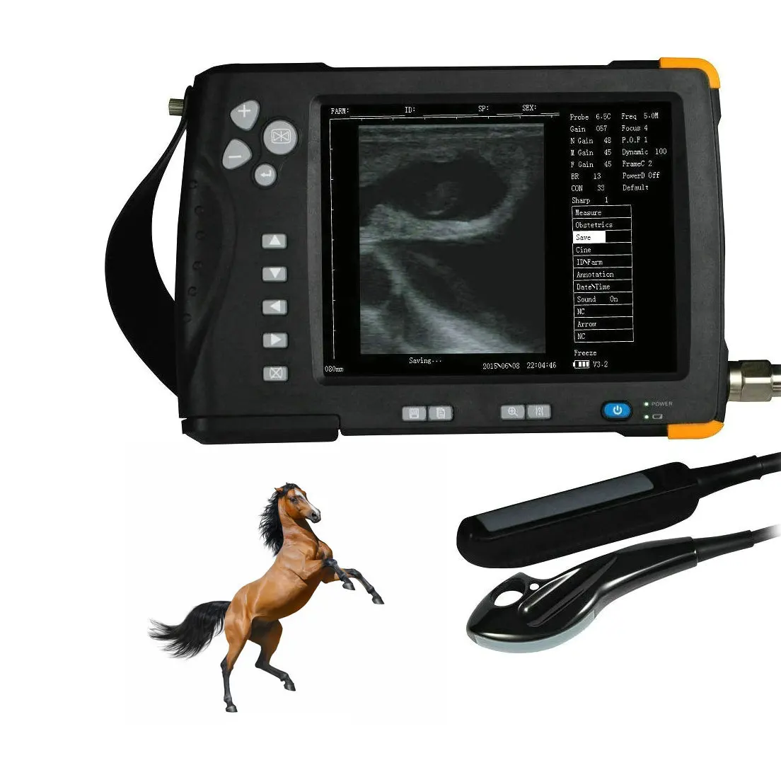 7 Inch water proof portable ultrasound scanner veterinary v16 camel ultrasound machine for sheep ultrasound scanner for equine