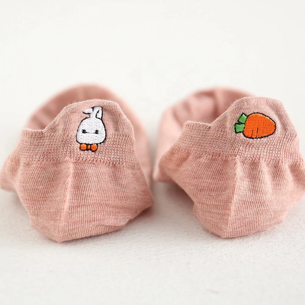 Animal New Style Dog Rabbit Cat Cute Ankle Socks Women Logo Embroidered Socks