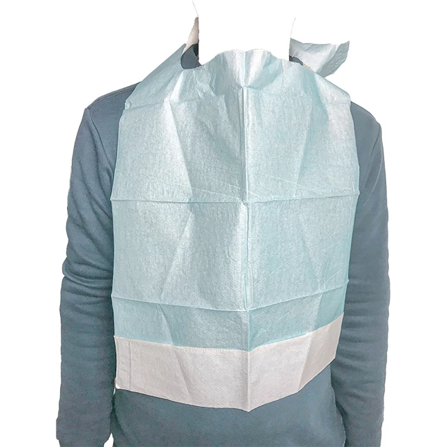 Hot sale waterproof disposable apron /bibs for dental/examination
