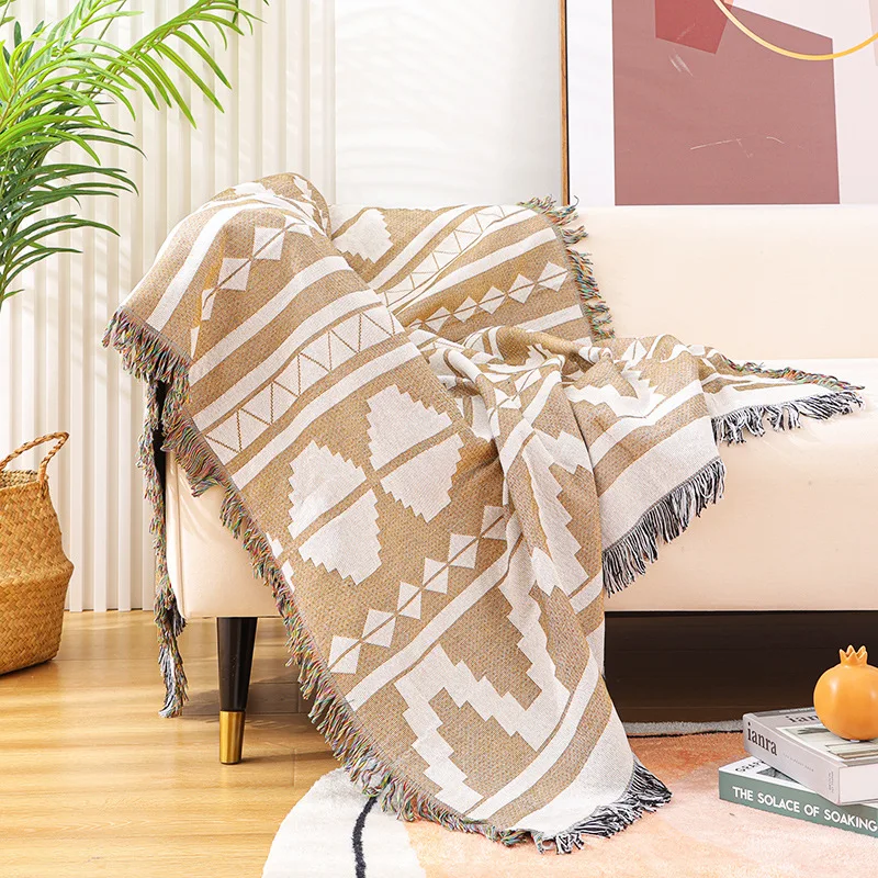 Throw Blanket Picnic With Tassel Sofa Bed Decorative Boho Sofa Cover Blankets Plaid For Nordic Ins Style Suitable