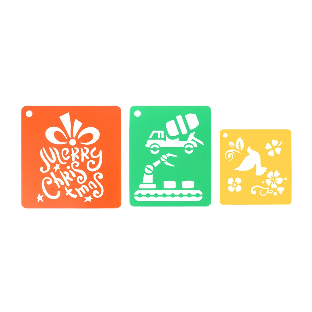 GP новейший пластиковый шаблон для художественной живописи трафарет студентов квадратный рисования на Рождество