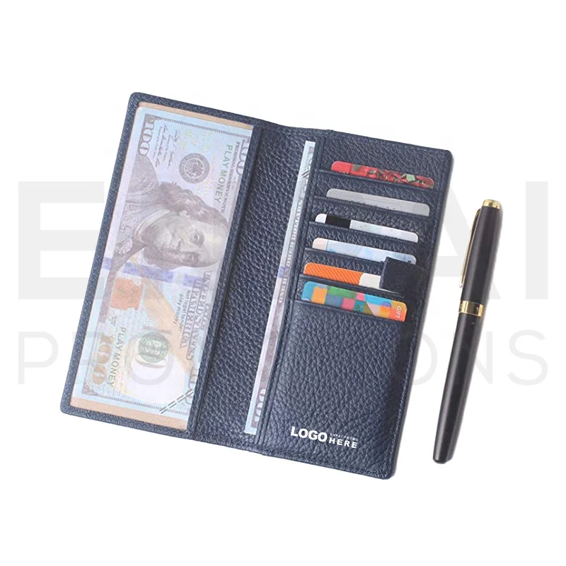 Hot Selling Leather Cheque Book Holder Checkbook Covers Wallet