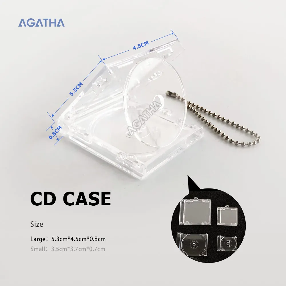 personalized music jewel sublimation wholesale album keyring key chain nfc custom acrylic diy case mini cd keychain blank