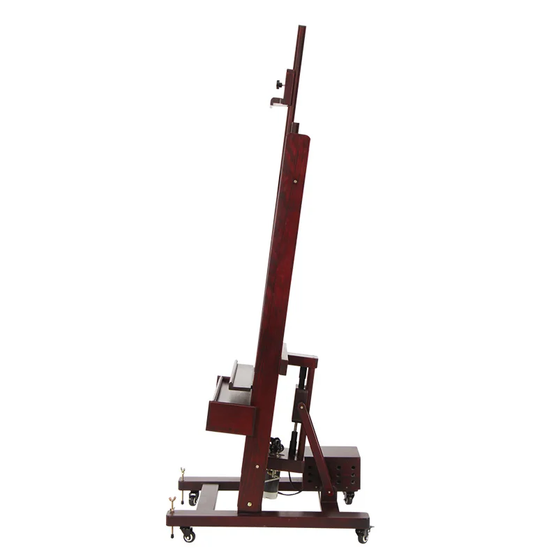 Electric Studio Easel Height-adjustable with Engine Walnut Easel DHJ-10