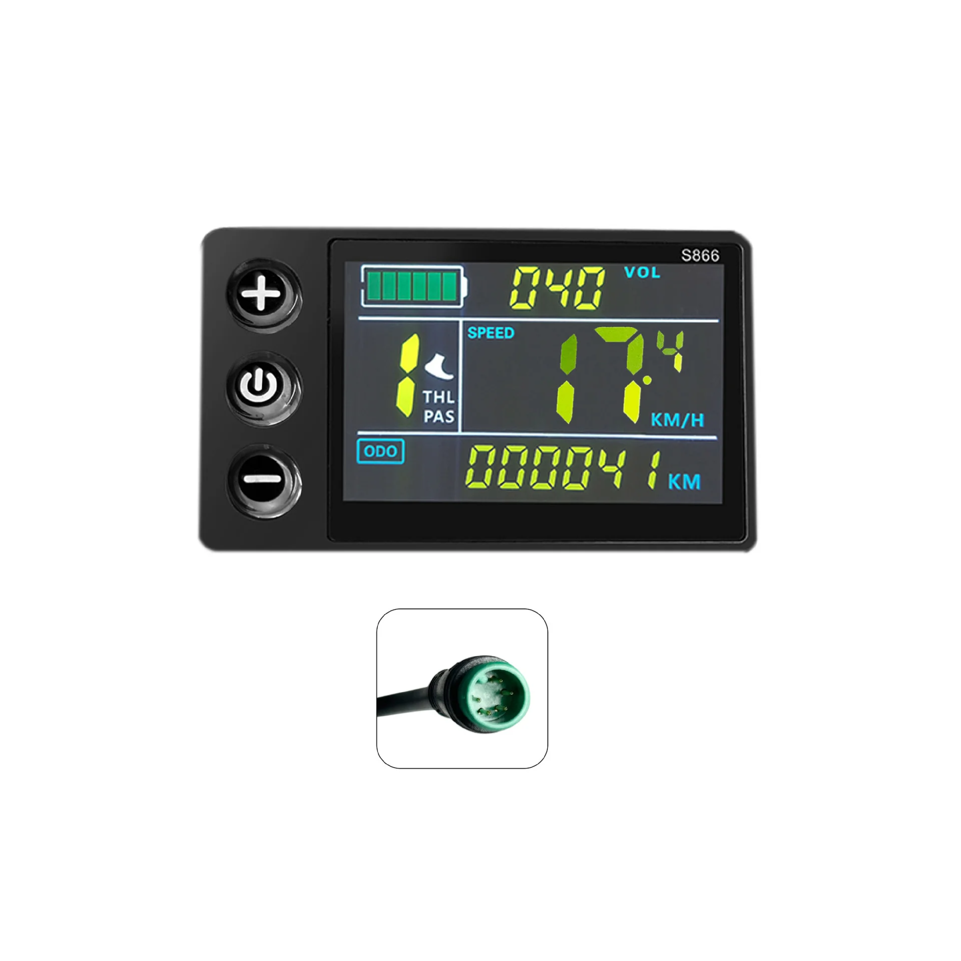 Electric Bicycle Dashboard 24V-48V Electric Scooter Meter Waterproof JN LCD Color Screen Control Panel Cycling LCD-S866 Display