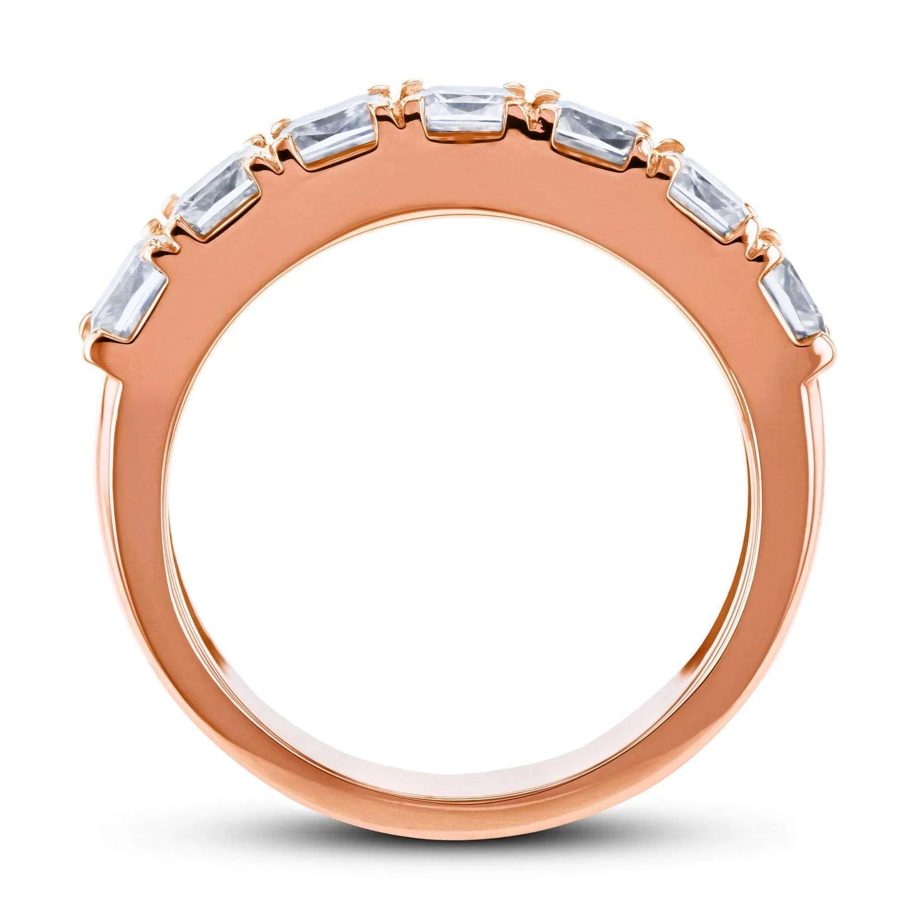 2024 Princess cut Hot sale GRA certified Moissanite Ring Pass Diamond Tester  925 Silver Plated 18k Gold band Rings