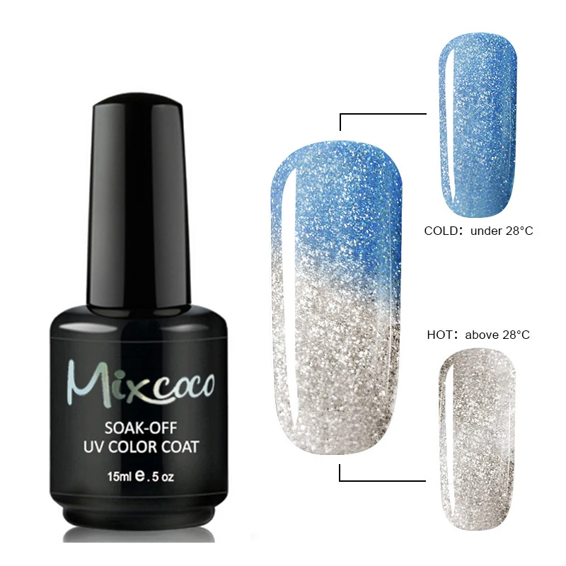 24 Colors High Quality 15Ml Gel Nail Polish Bottle New Chameleon Temperature Color Changing Uv Led Gel Nail Polish