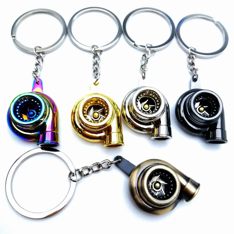 car metal keychain turbo gear hub pendant brake disc shock absorber keychain portachiavi piston gift Car Interior Accessories