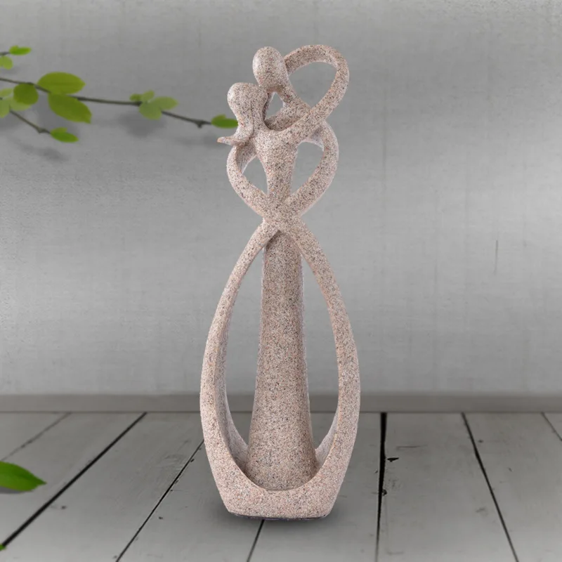 
morden home decor resin crafts abstract human lover statue figures sandstone creative art home decoration wedding festival gifts 