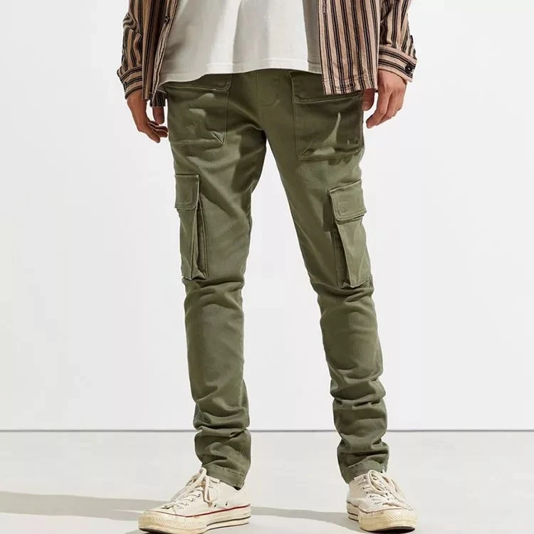 2021 Spring Wholesale Military Oversized windproof long trousers cotton multiple pockets cargo pants for men