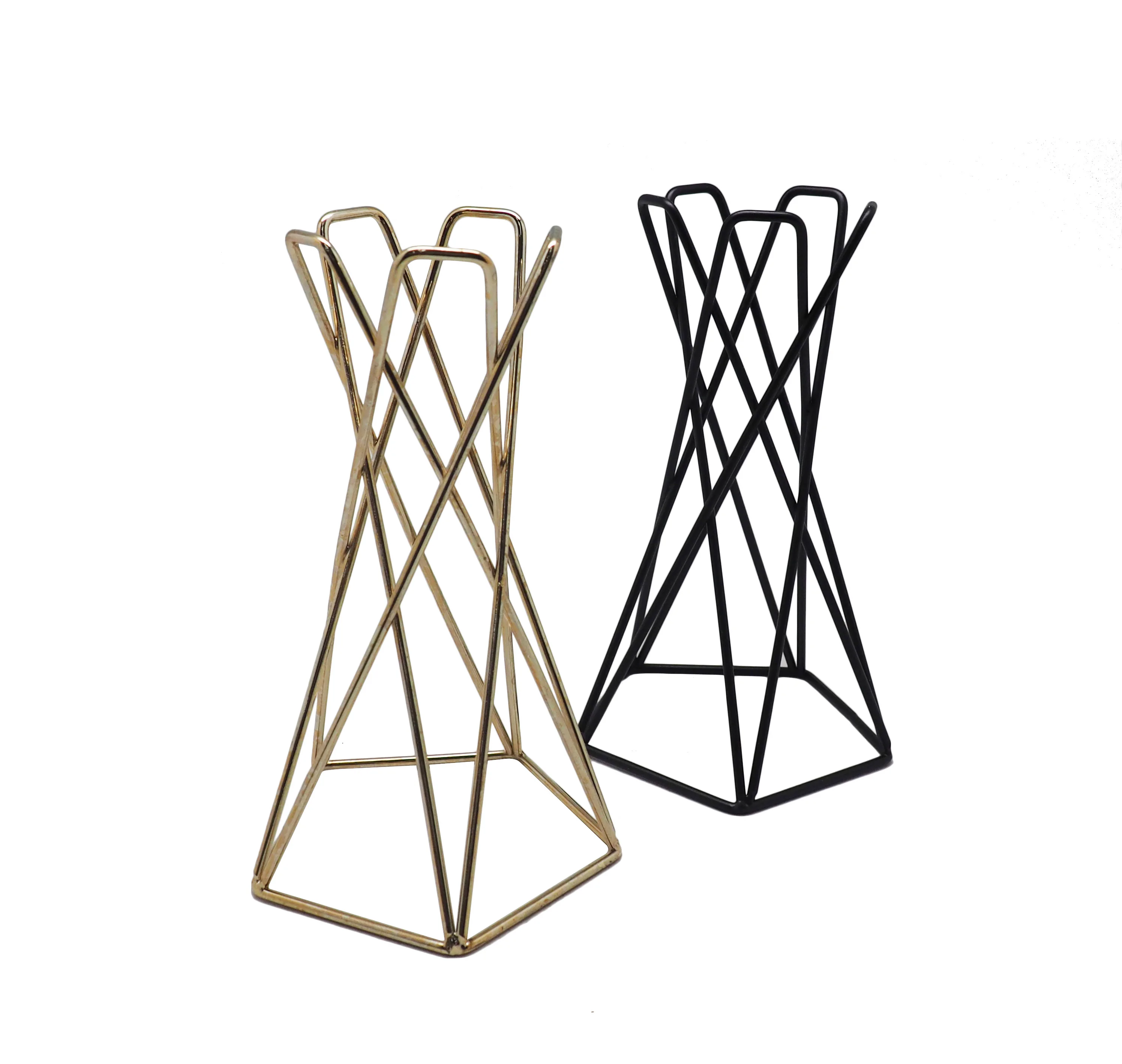 Hongxin new product  test tube flower vase gold or black for home decoration