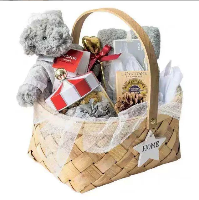 Mini Bamboo Woven Basket Miniature Flower Basket Dollhouse Picnic Basket