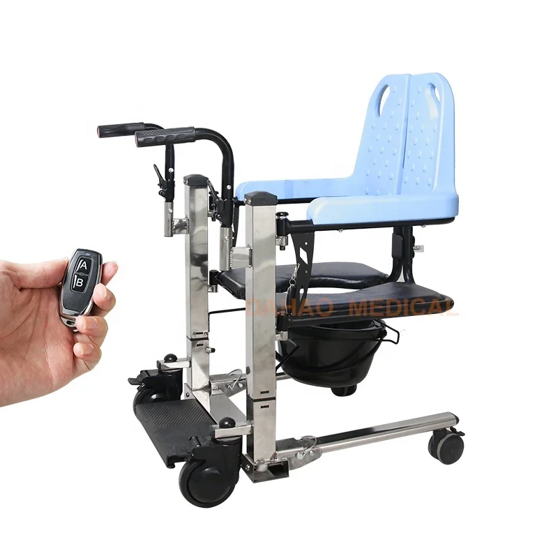 Health Care Product 4 in 1 Elderly Disabled Shower Toilet Commode Chair Electric Lift Transfer Wheelchair for Patient