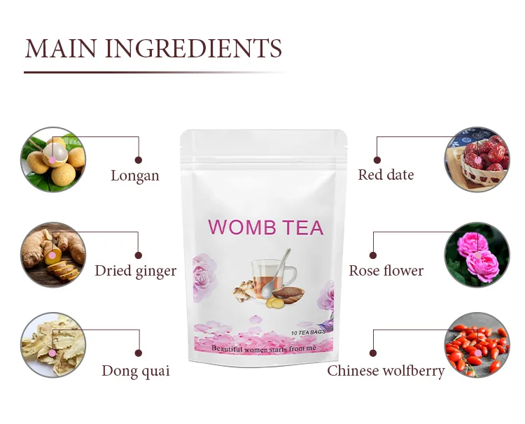 Regular Menstruation relieving cramps heavy periods infertility womb cleaning pills Warm Womb Detox Tea