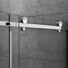 8113S Matte Satin Black Frame 304 SS Soft Close Sliding Tempered Glass Shower Door Clear Sale Choice Blue Customized Steel Anti