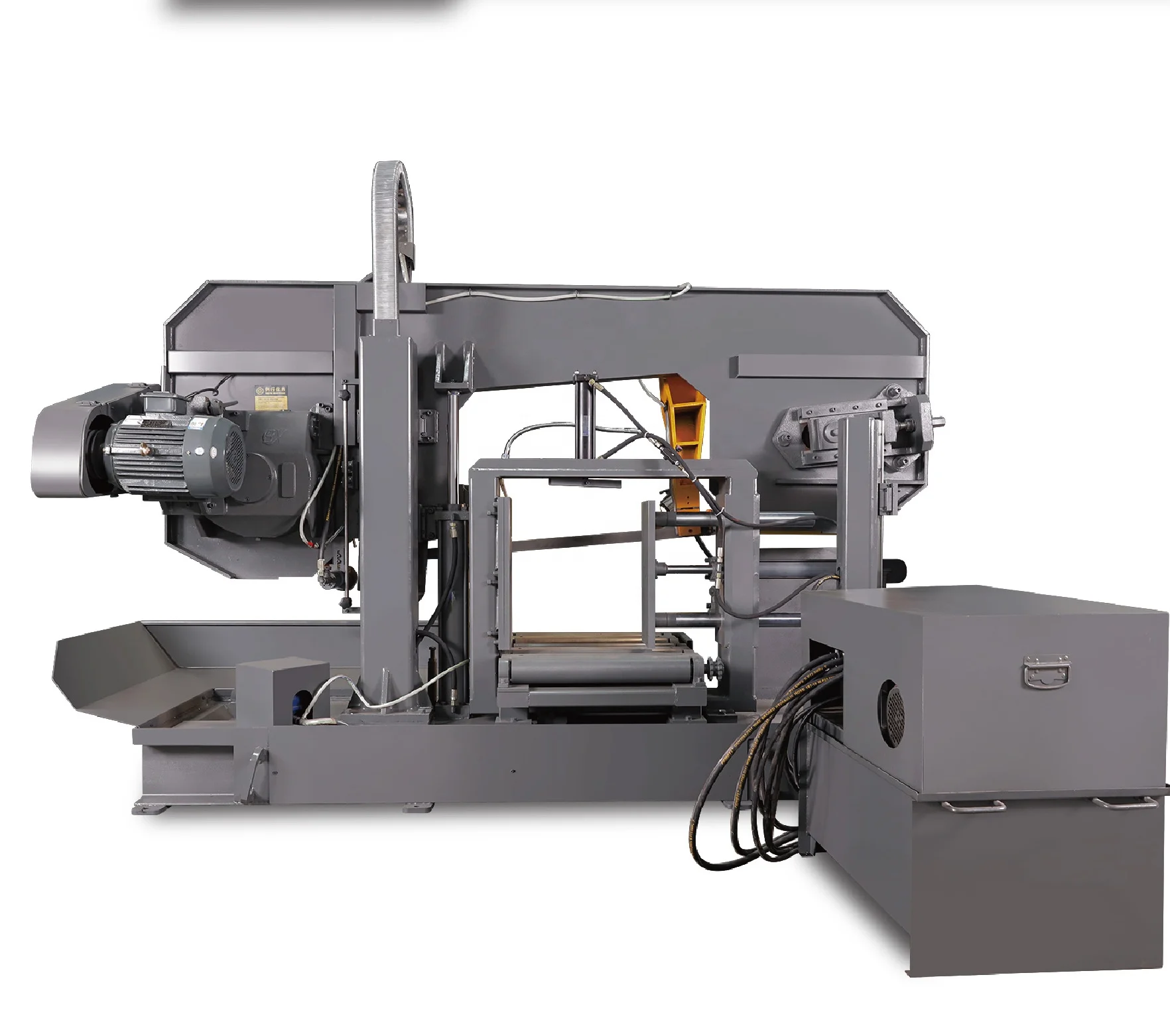 semi automatic double column Horizontal type metal cutting band saw machine with bundle cut max cutting size 500mm
