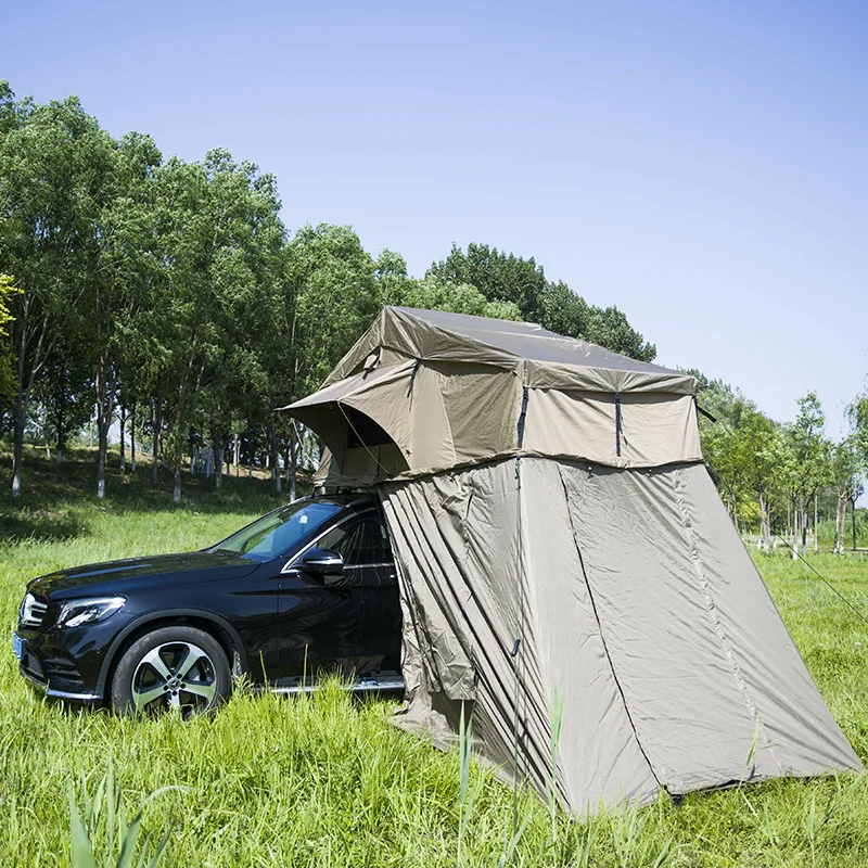 camping clam shell automatic canvas aluminum car roof top tent