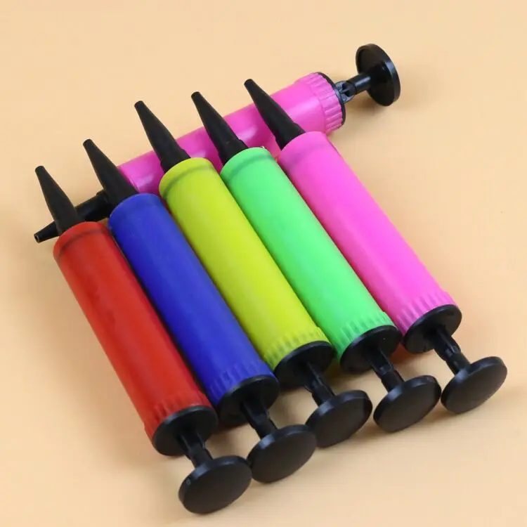 Wholesale Mini Plastic Manual Balloon Air Pumps Randomly Colorful Inflator Hand Balloon Pump for Latex  Foil Balloons