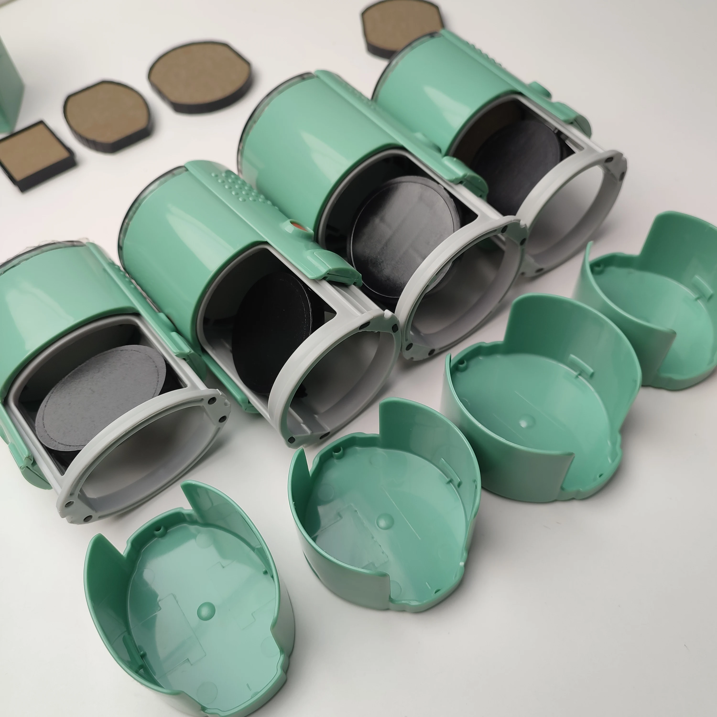 Лучшие пластиковые автоматические штампы для бегунов, круглые деловые самостоятельные штампы с крышкой