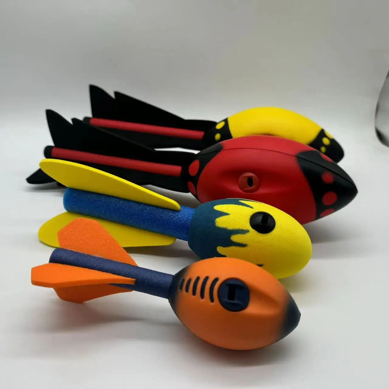 Soft Throwing Disc Flying Toy Flying Arrows Missile Launcher Whistling Toy Long Distance Park Beach Backyard PU Foam Rocket