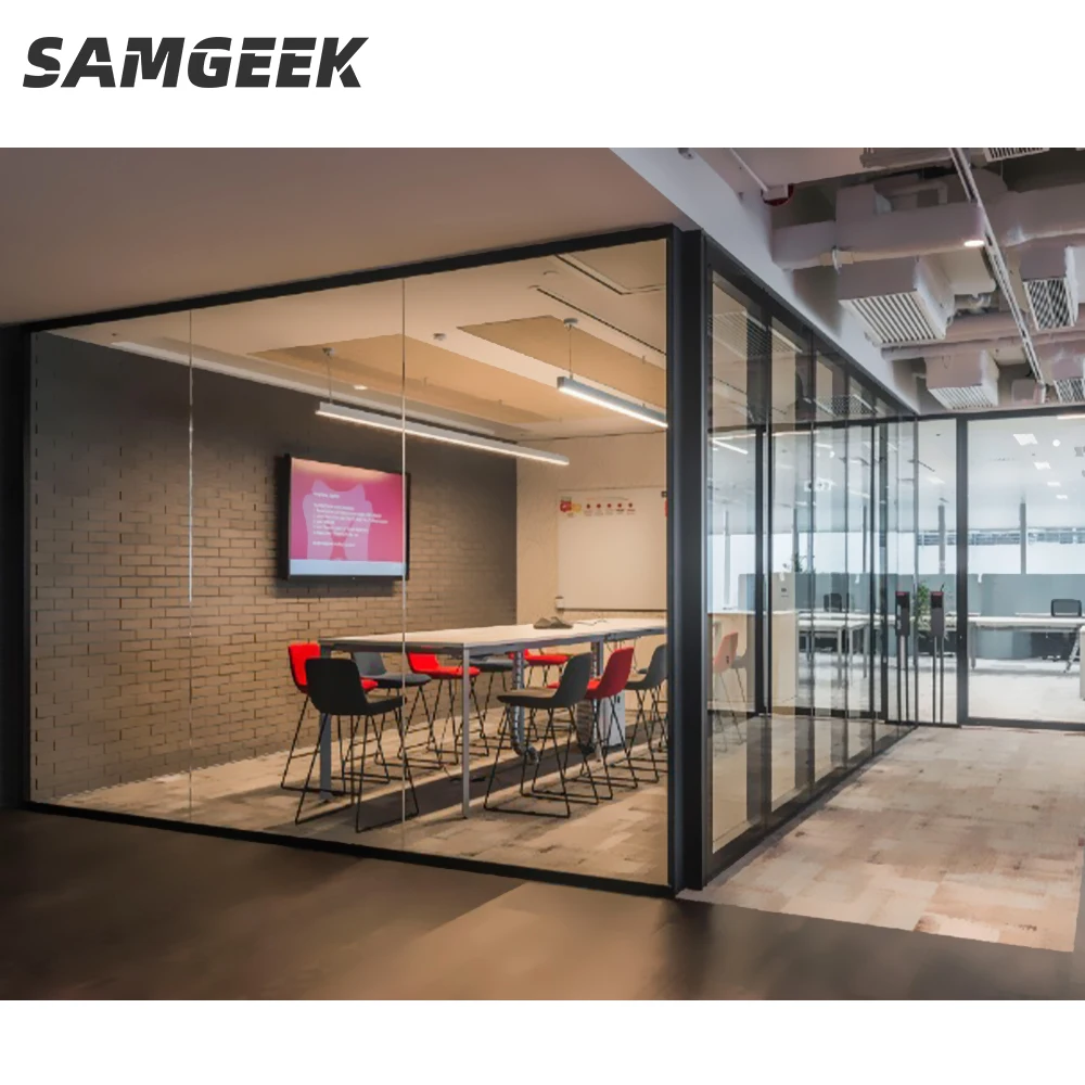 Modular Interior Aluminum Glass Partition for Office Rooms Stylish and Durable Office Partitions