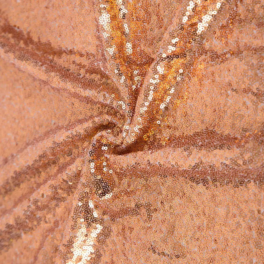 Wholesale Hotel Wedding Dinner Portable Background Glitter Fabric Stage Decoration 8ft x 8ft Rose Gold Sequin Curtain Backdrop