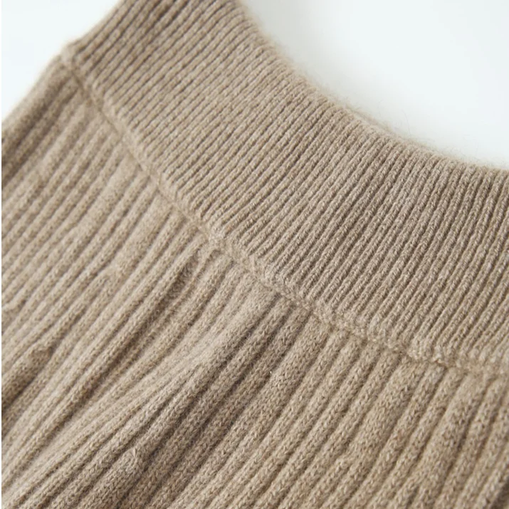 Cashmere Skirts for Women Stylish 2025 Custom Knit Skirt Cashmere Pleated Skirt Mid-length With High-waisted Elegance