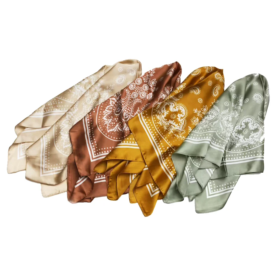 Шелковый шарф с цифровой печатью на заказ шелковый шелковая бандана дизайнерские стили 100%