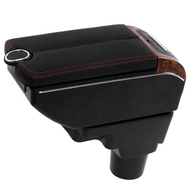 New Design Double open car model design black Car Center Console Armrest Storage Box  For Chevrolet Aveo