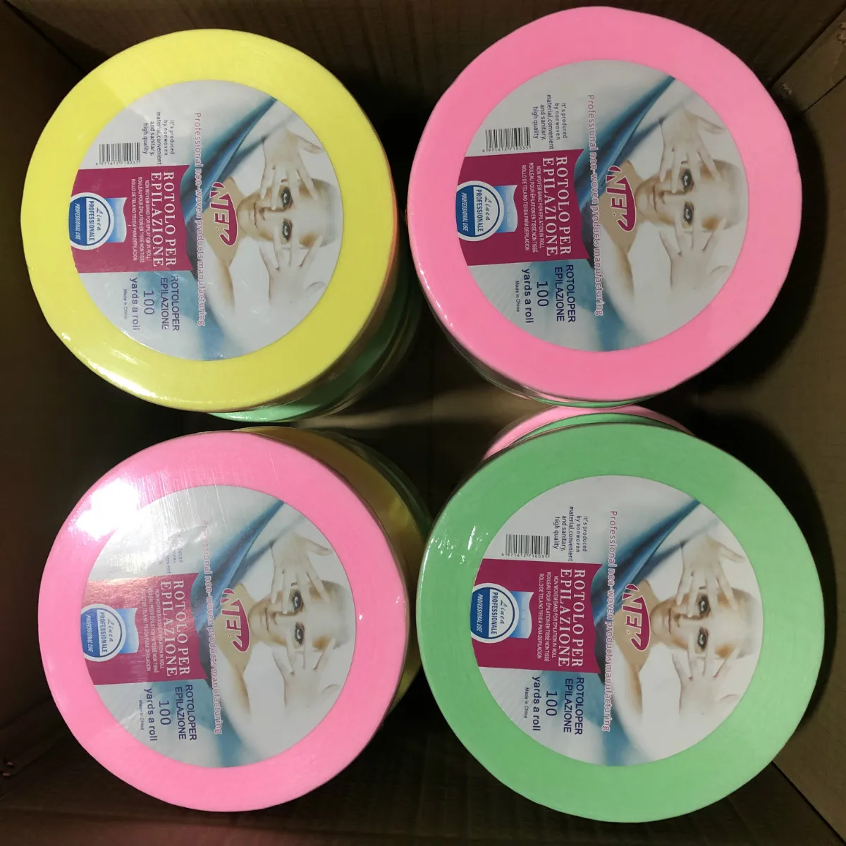 Hair removal paper roll 7*100 yards custom polyester non-woven fabric body beauty disposable depilatory wax strip roll