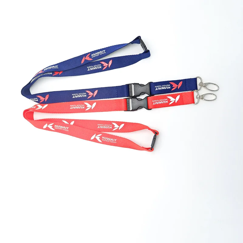 Wholesale High Quality Neck Strap soft silicone printing lanyard Silica gel printing Webbing no minimum order