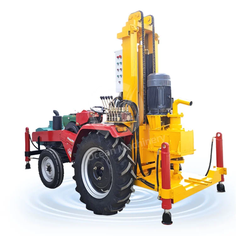 OCEAN Artisian Well Drill Machine Small Portable Soil Bore Hole Water Tractor Mounted Drill Rig