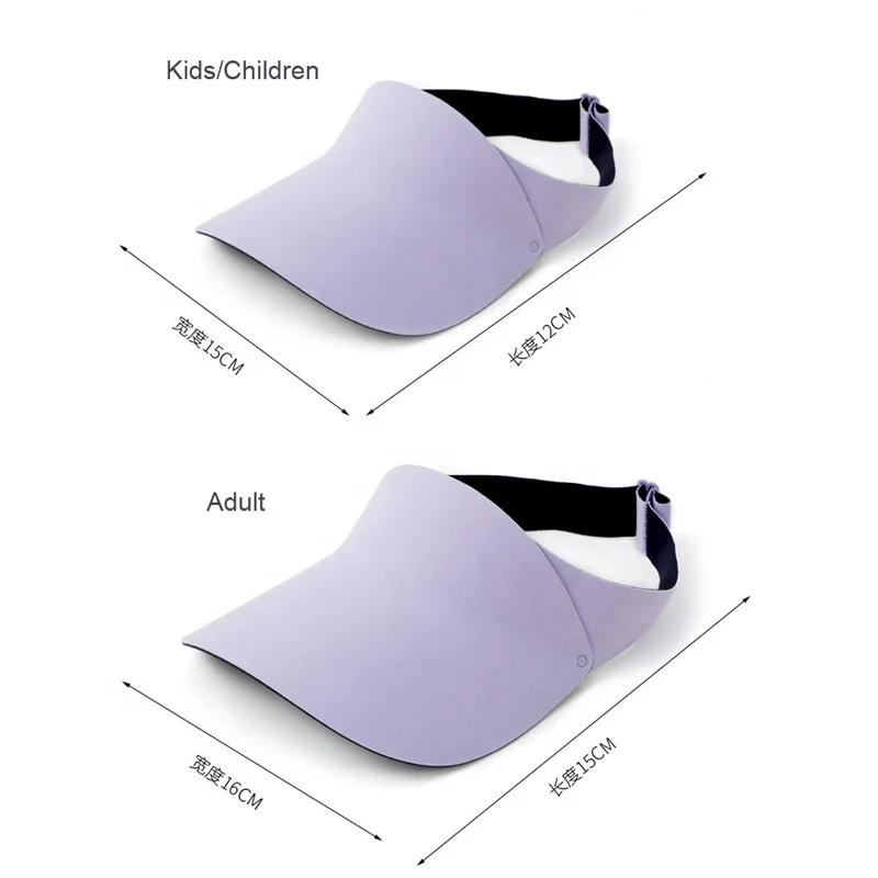 New Design Foldable Elastane UPF+50 Blank Kids/Children Sun Visor Outdoor Traceless Waterproof  Summer Visor Cap
