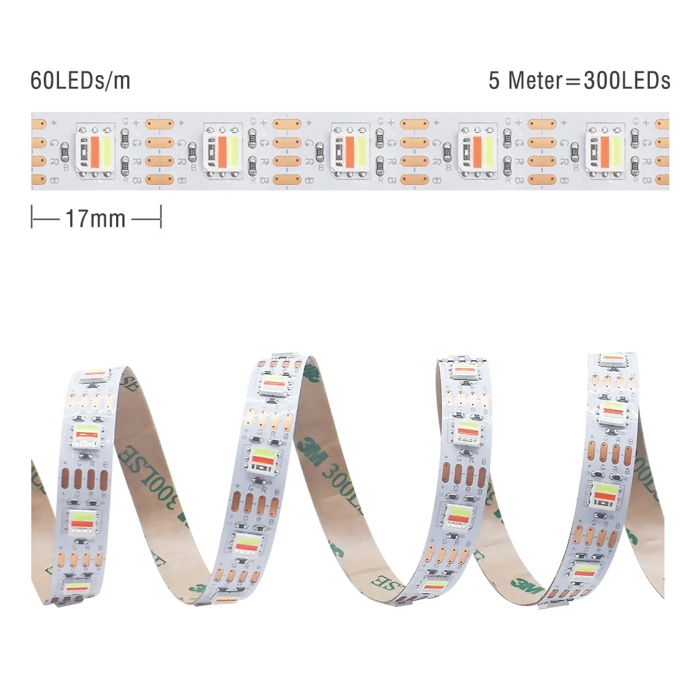 2024 new led strip product 1Led cut rgb led strip dc24v 14.4w 60leds/meter smd5050 strip lights