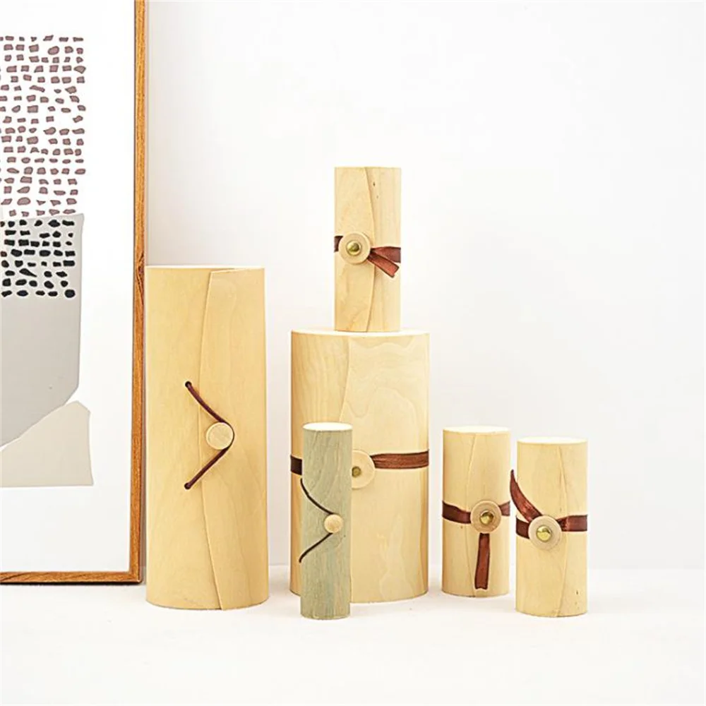Birch Wooden Wine Gift Box Bronzing Bark Box Wine Gift Packaging pine wood box
