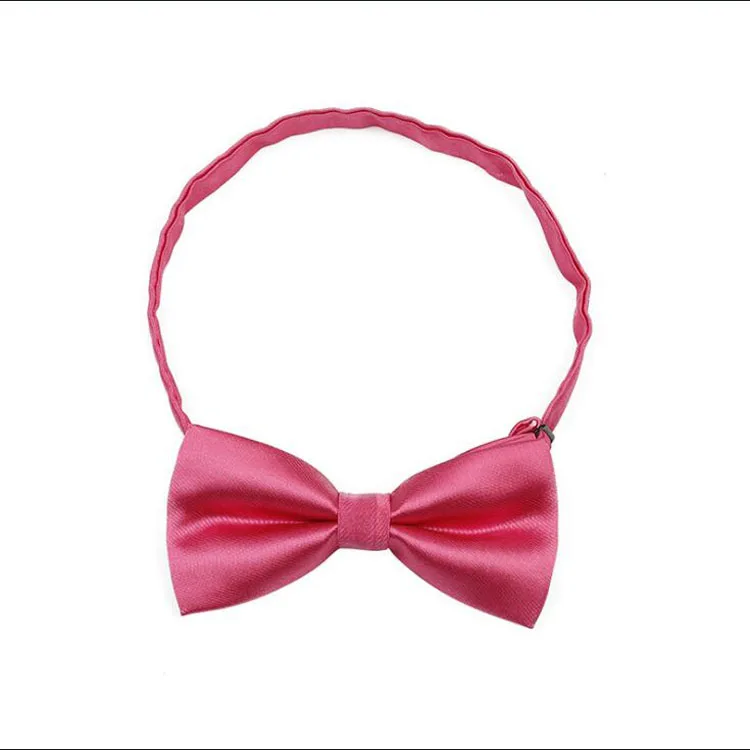 leisure nude color solid bow tie