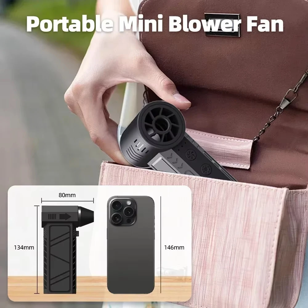 130000 Rpm Mini Turbo Blower Jet Fan Brushless Motor Rechargeable Cordless Violent Turbofan