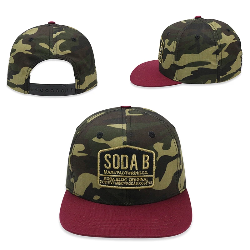 Camouflage Sports Style Custom Baseball Cap Snap back Cap Trucker Hat For Men And Women gorra