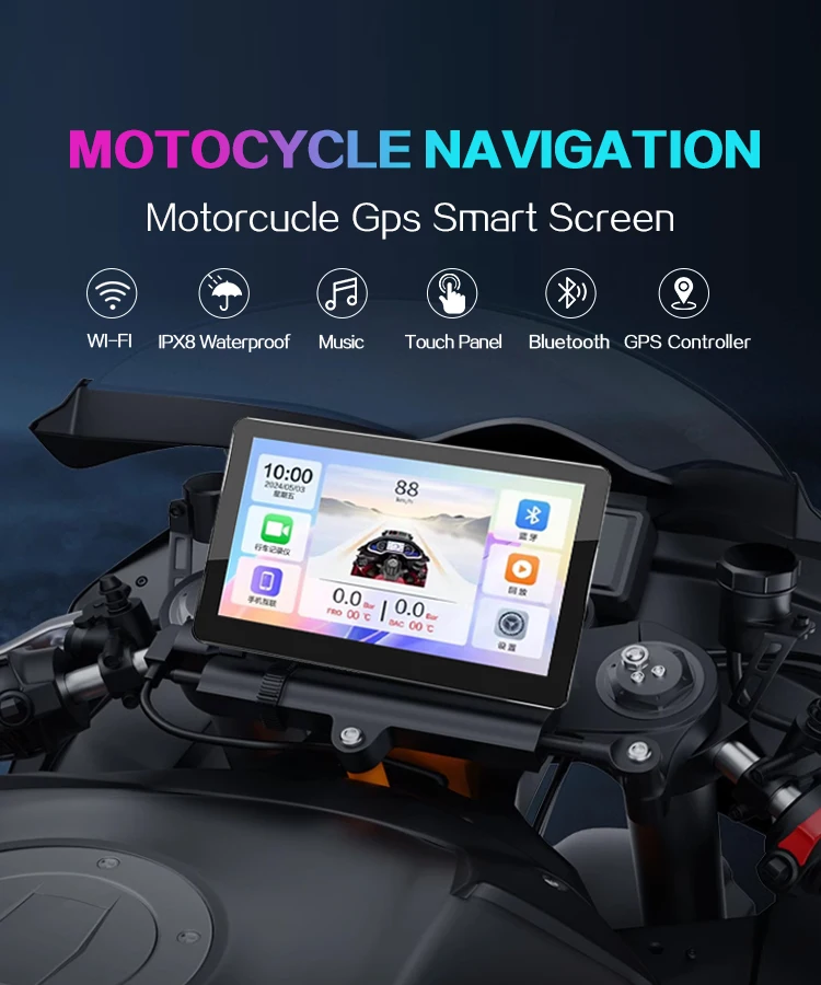 Портативные 6-дюймовые GPS-навигаторы мотоциклы подключение к Bluetooth USB IPS экран Android авто стерео DVD CD-плееры на 1 год