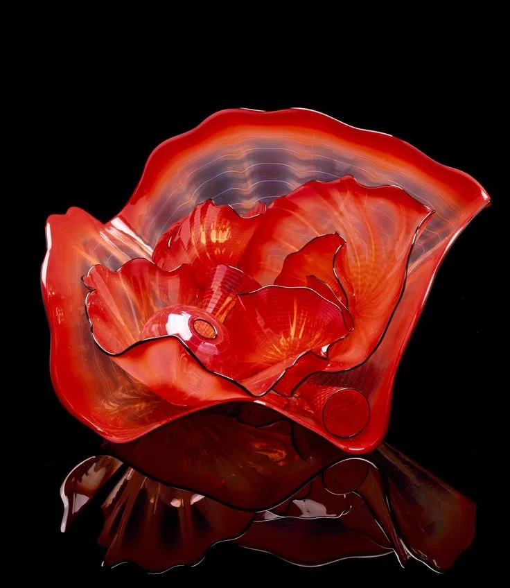 Nordic Style High Quality Murano Glass Bowl Hand Blown Colored Glass Decoration for Home Decor