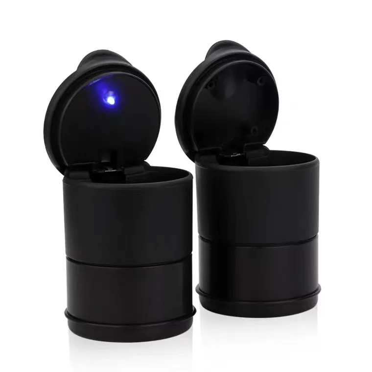 Car ashtray with cover Personality with LED light with cover inside multi-functional car ashtray