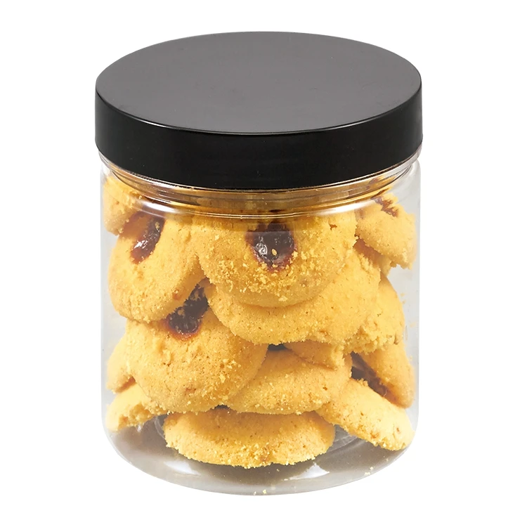 plastic honey candy cookies Storage PET Plastic container jar with Lids