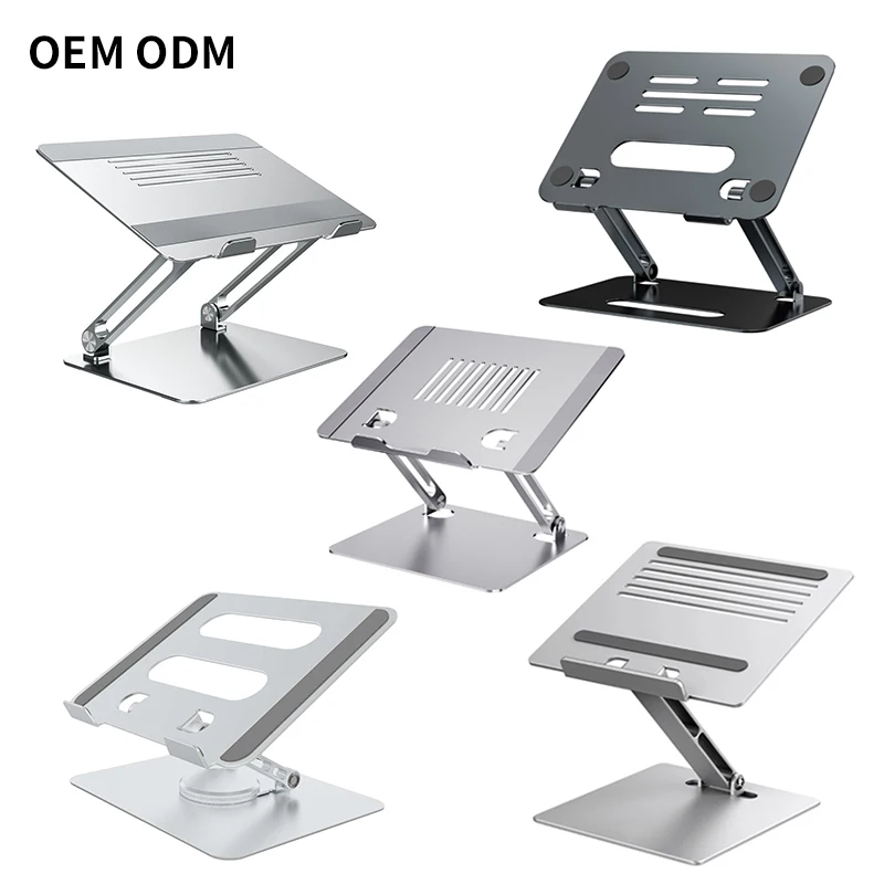 Wholesale Office Home Adjustable Aluminum Alloy Notebook Cooling Holder Rotating Foldable Laptop Stand