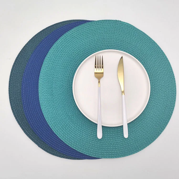 pp placemat Handwoven heat shield Spare wash coaster decorative table  mat multi-color option