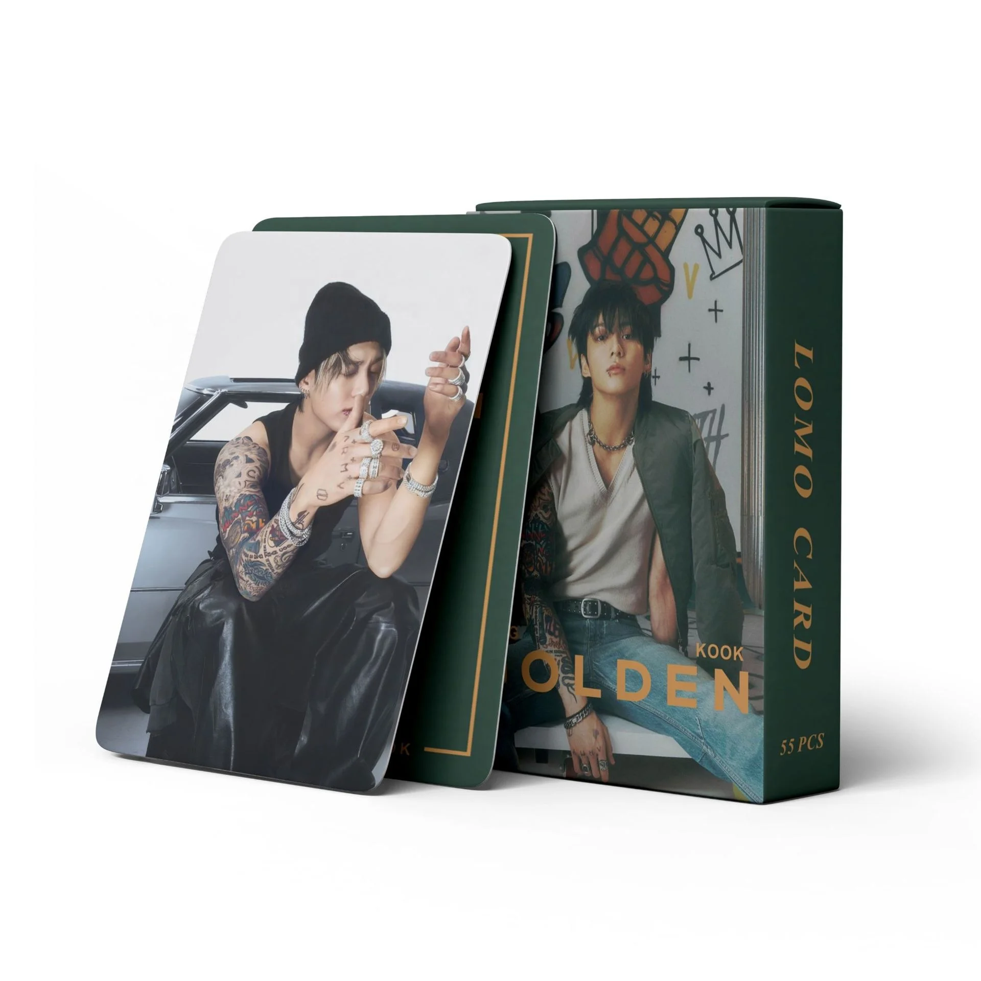 YUWEI Factory Price KPOP Idol 55pcs/box Bangtan Boys JUNG KOOK GOLDEN 3D Laser Photocard Holographic Lomo Card Photo Card