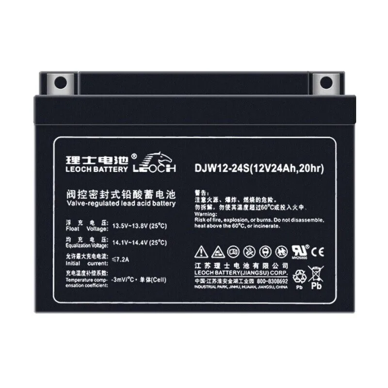 LEOCH DJW12-24S Battery Valve-regulated Lead-acid Battery 12V24AH Suitable for Uninterruptible Power Supply EPS Power Supply