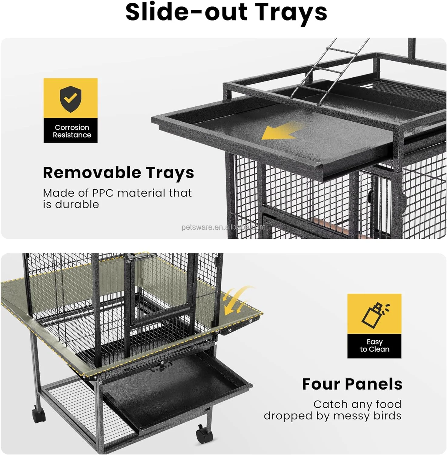 Play Top Roof Parrot Aviary Bird Cage