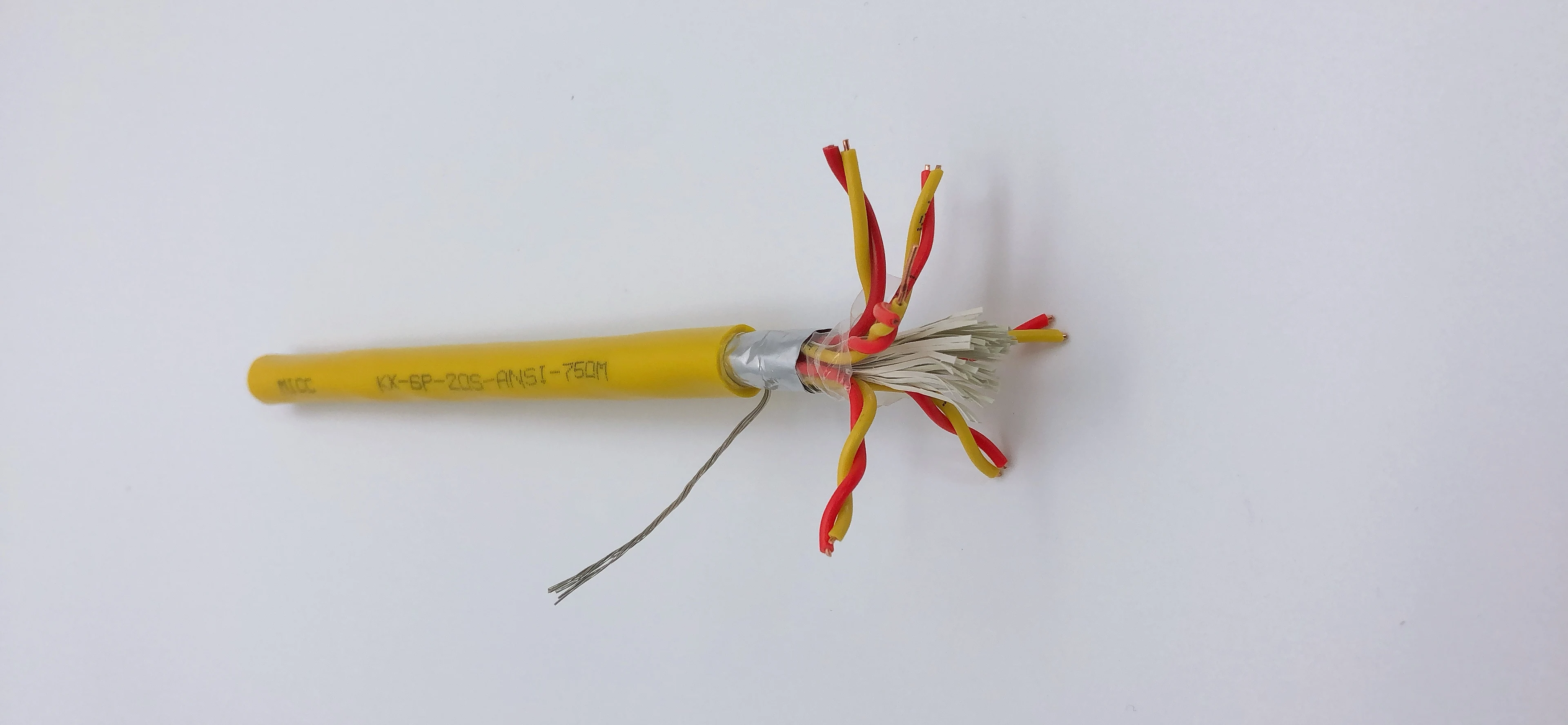 MICC Conductor: Solid Copper 20AWG(0.8mm=0.5mm2) or Stranded copper 20AWG(7/0.3mm=0.5mm2) KX 6P Muliti Pairs Instrument Cable