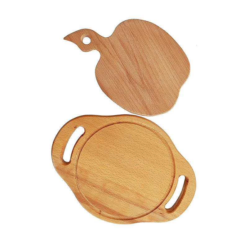 Small Wooden Cutting Board With Handle Solid Wood Serving Boards Reversible Bread and Cheese Boards